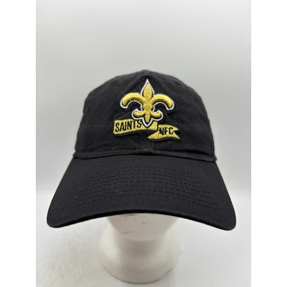 New Era 9TWENTY New Orleans Saints NFL Hat Black Strapback Dad Cap Fleur De Lis